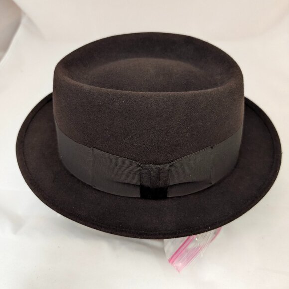 Vintage Royal Stetson Brown Fedora  hat 7-1/8 (2" Brim 4" Crown Teardrop) - Picture 1 of 10